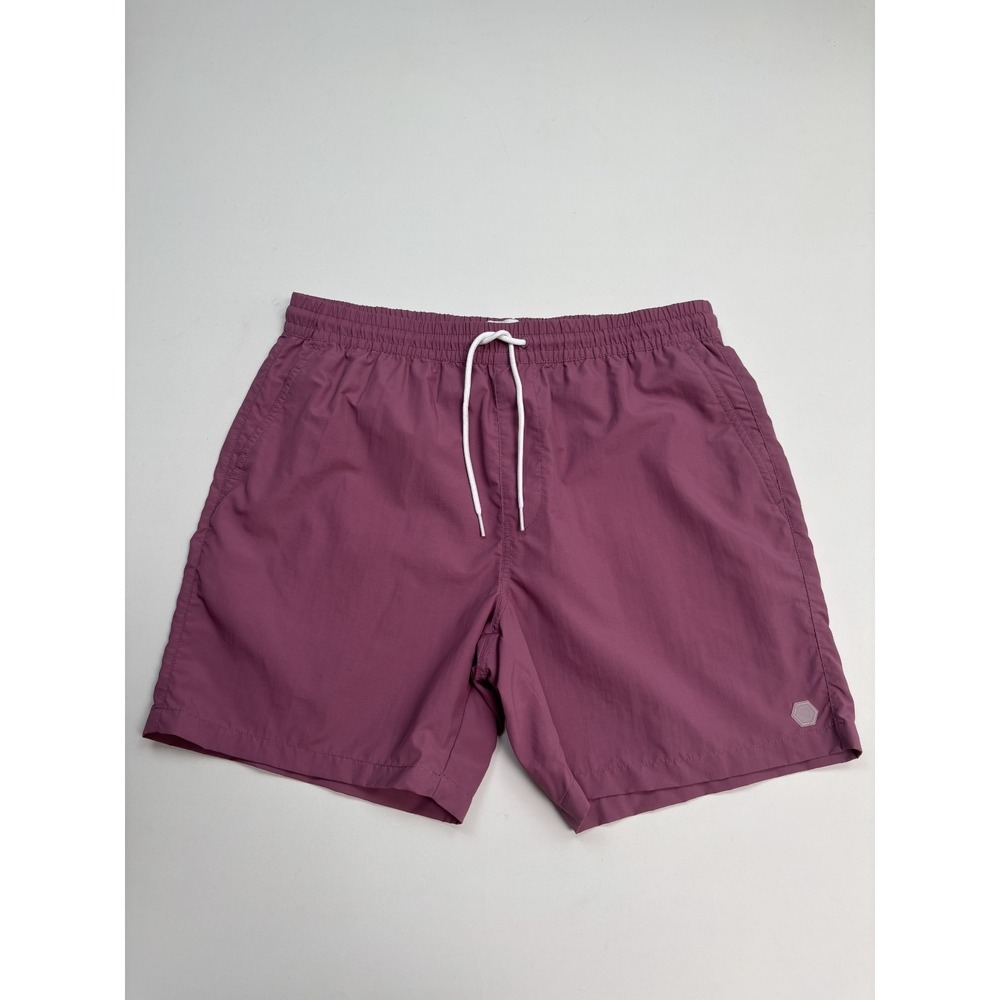 Mens Sz M Empyre Purple Board Shorts Floater Red Drawstring Swim Trunk - Picture 3 of 9